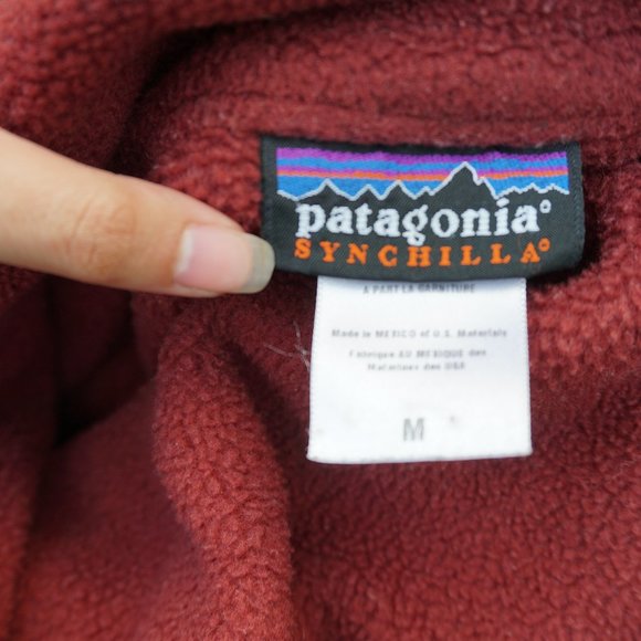 Patagonia Fleece Korbel Brandy Pullover Burgundy M - Picture 6 of 6